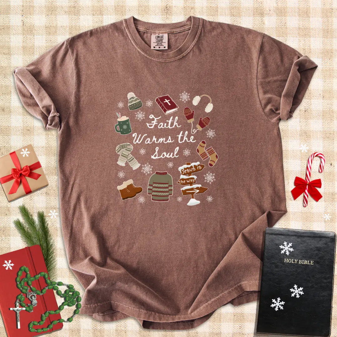 Faith Warms the Soul – Women's Christian Winter T-Shirt