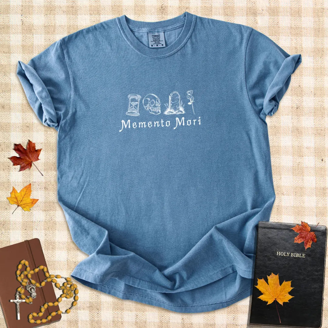 Memento Mori Catholic Shirt – Christian Reminder of Mortality T-Shirt for Women