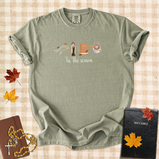 Tis the Season for Saints & Scripture – Catholic Fall T-Shirt