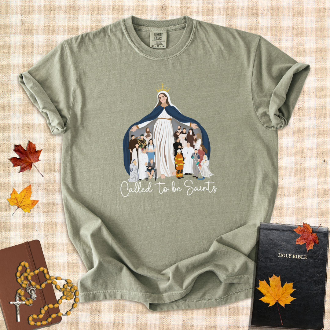 Called to Be Saints – Mary and the Faithful T-Shirt