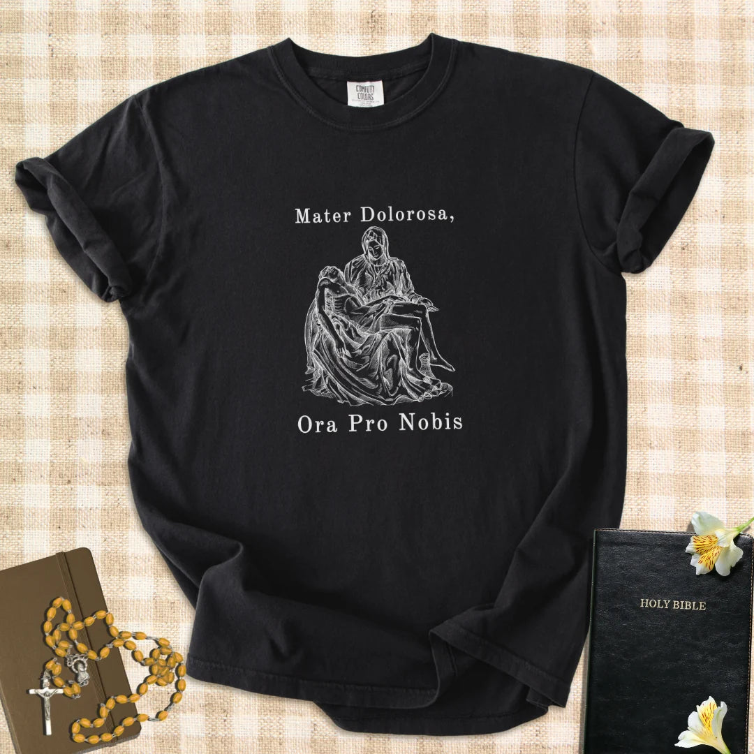 Mater Dolorosa – Catholic Pietà Devotional T-Shirt