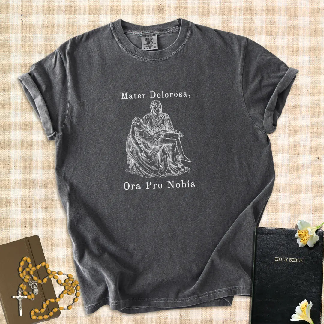 Mater Dolorosa – Catholic Pietà Devotional T-Shirt