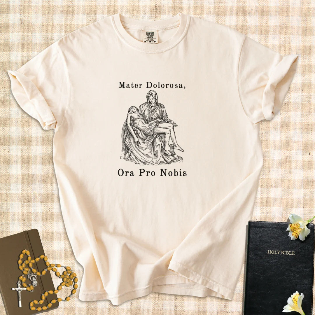 Mater Dolorosa – Catholic Pietà Devotional T-Shirt