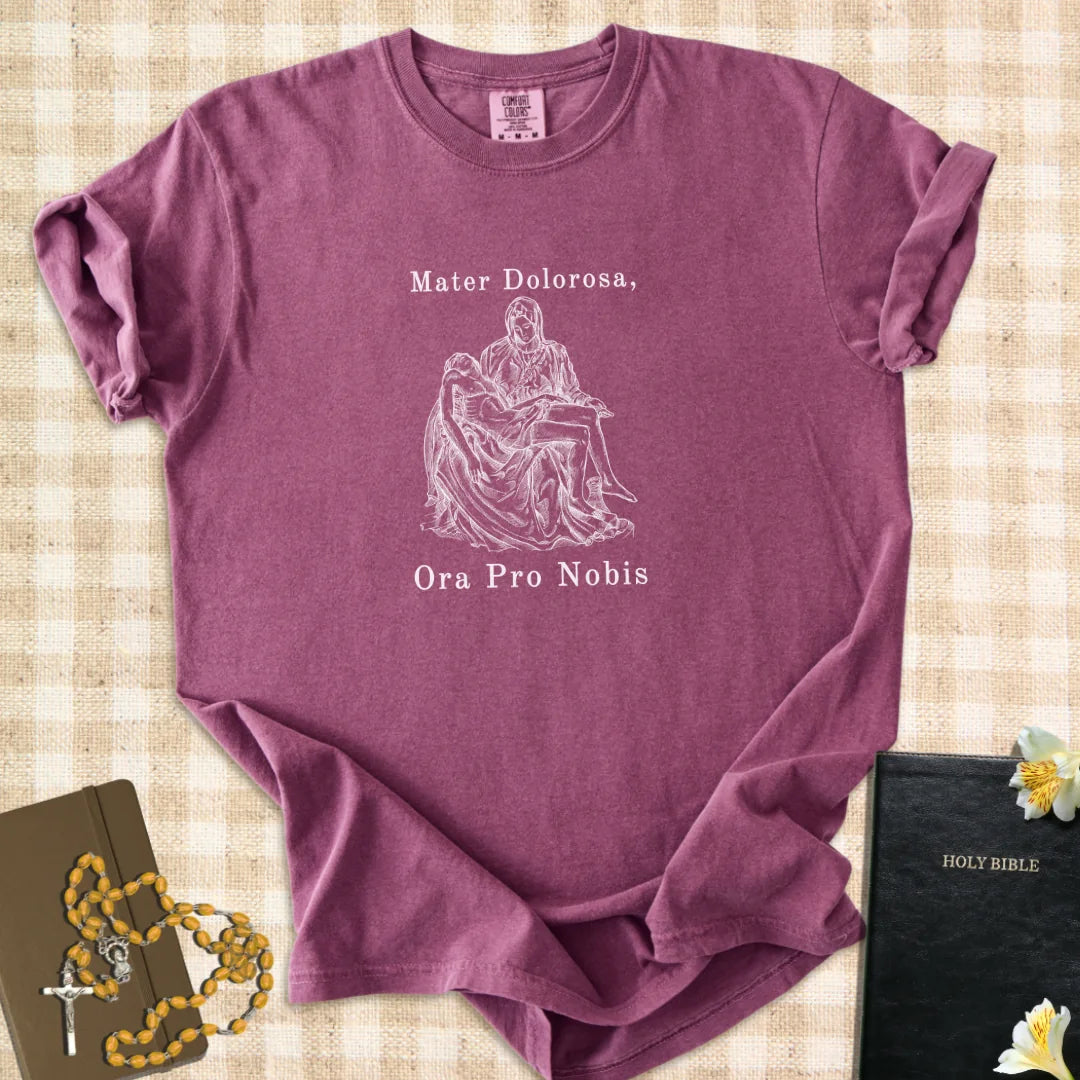 Mater Dolorosa – Catholic Pietà Devotional T-Shirt