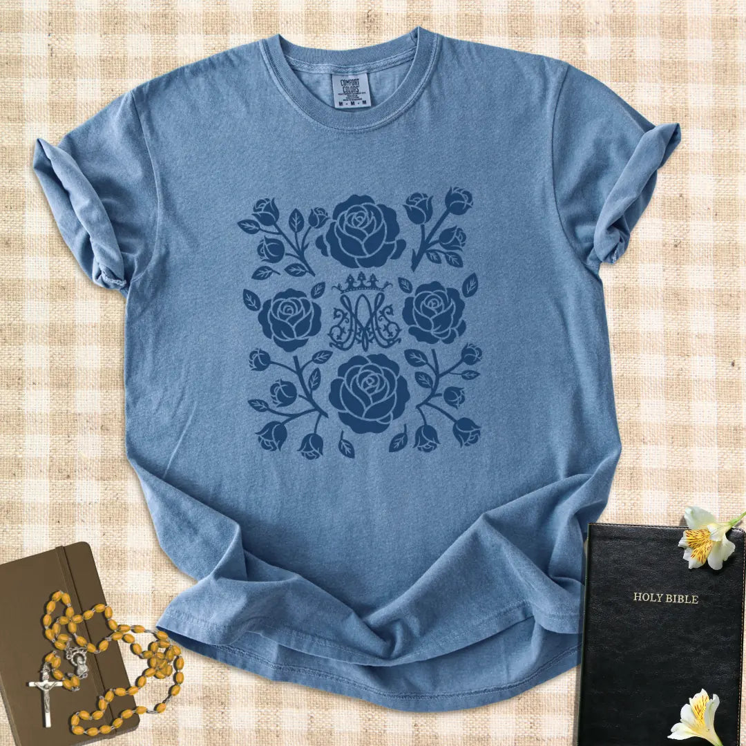 Ave Maria Monogram – Catholic Marian T-Shirt