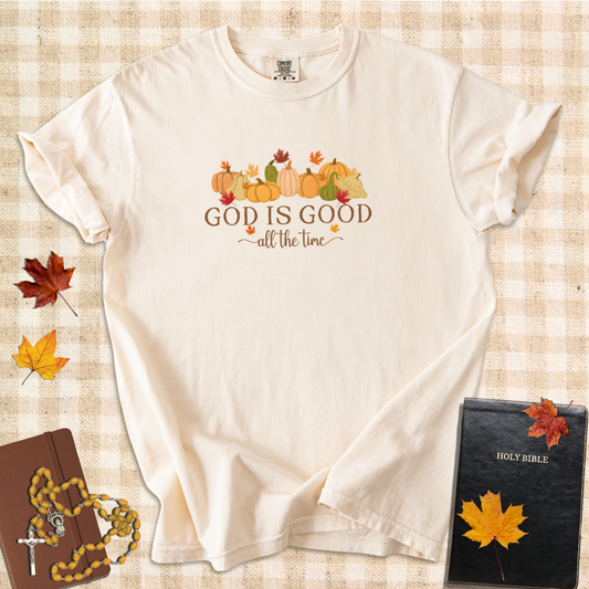 God Is Good All the Time – Fall Pumpkins T-Shirt