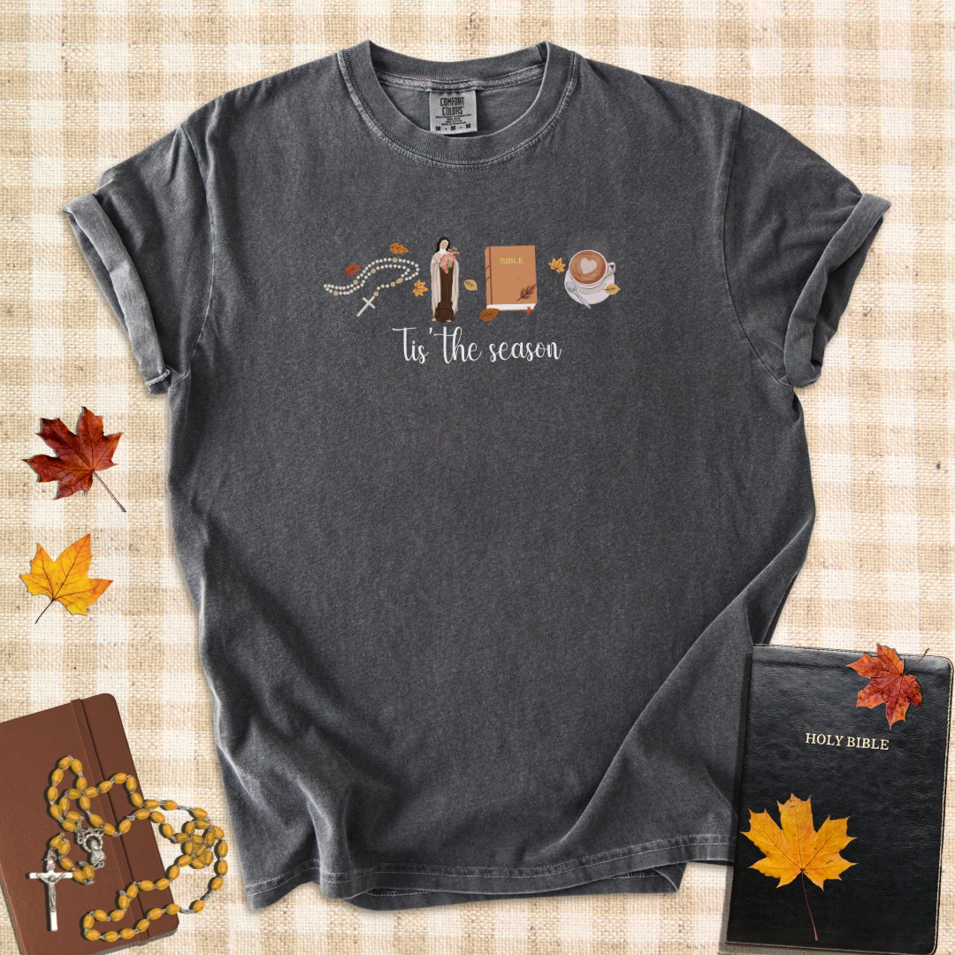 Tis the Season for Saints & Scripture – Catholic Fall T-Shirt