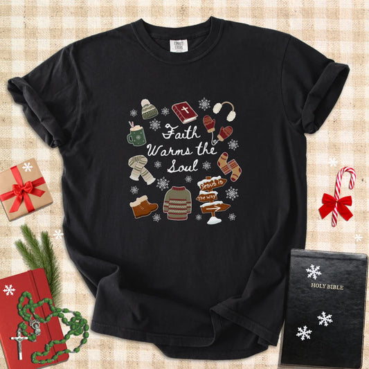 Faith Warms the Soul – Women's Christian Winter T-Shirt