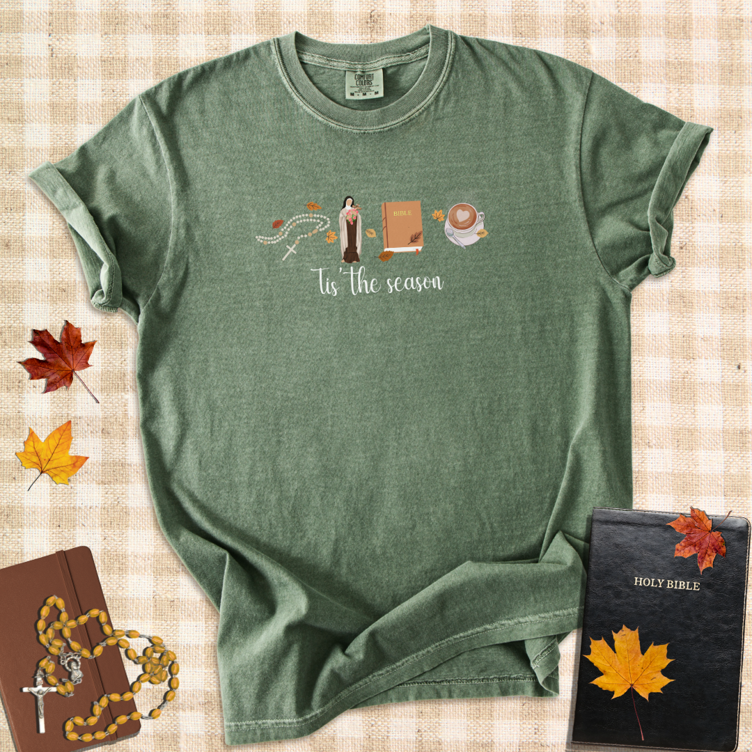 Tis the Season for Saints & Scripture – Catholic Fall T-Shirt