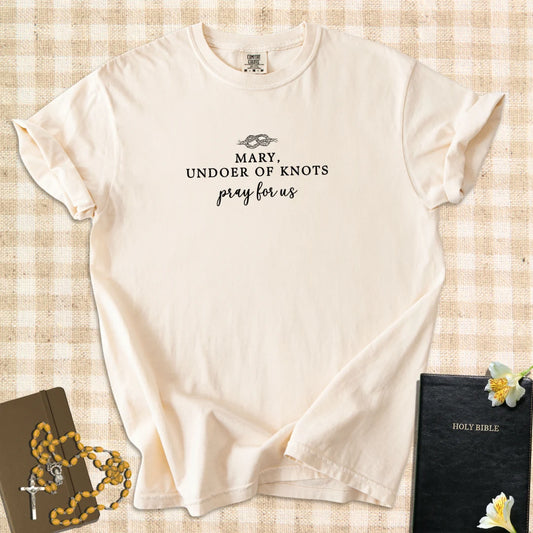 Undoer of Knots Tee – Marian Catholic Devotional T-Shirt