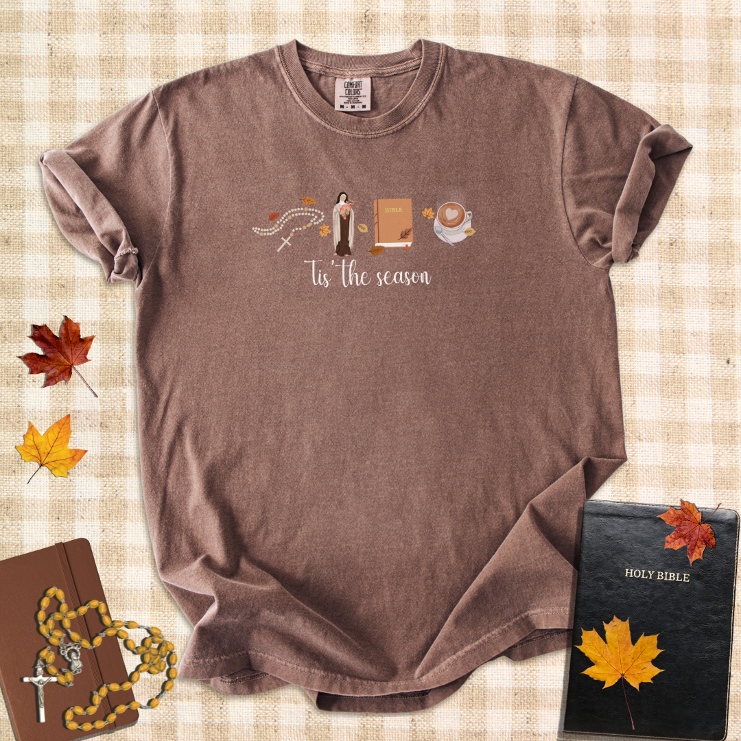 Tis the Season for Saints & Scripture – Catholic Fall T-Shirt