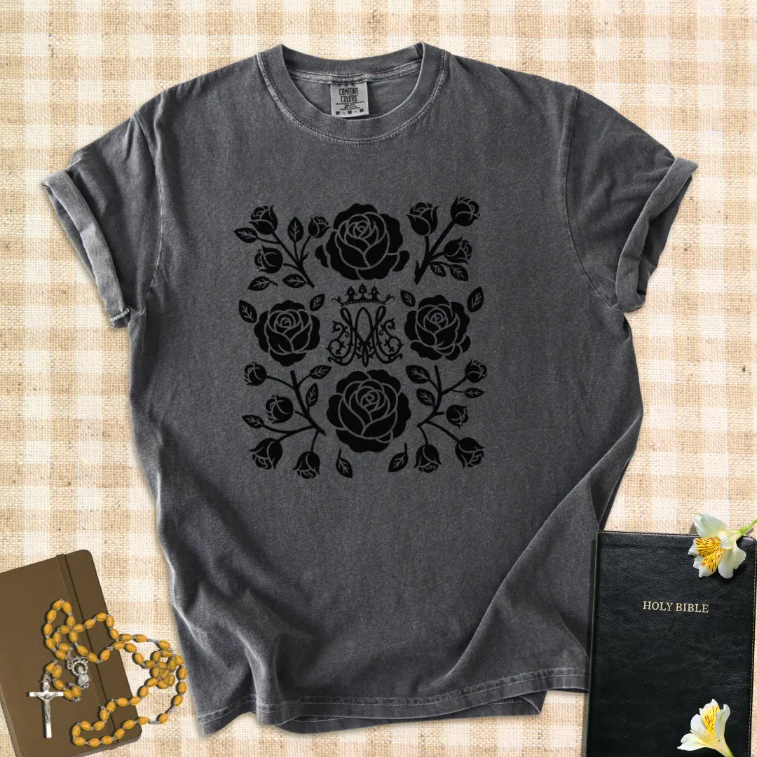 Ave Maria Monogram – Catholic Marian T-Shirt