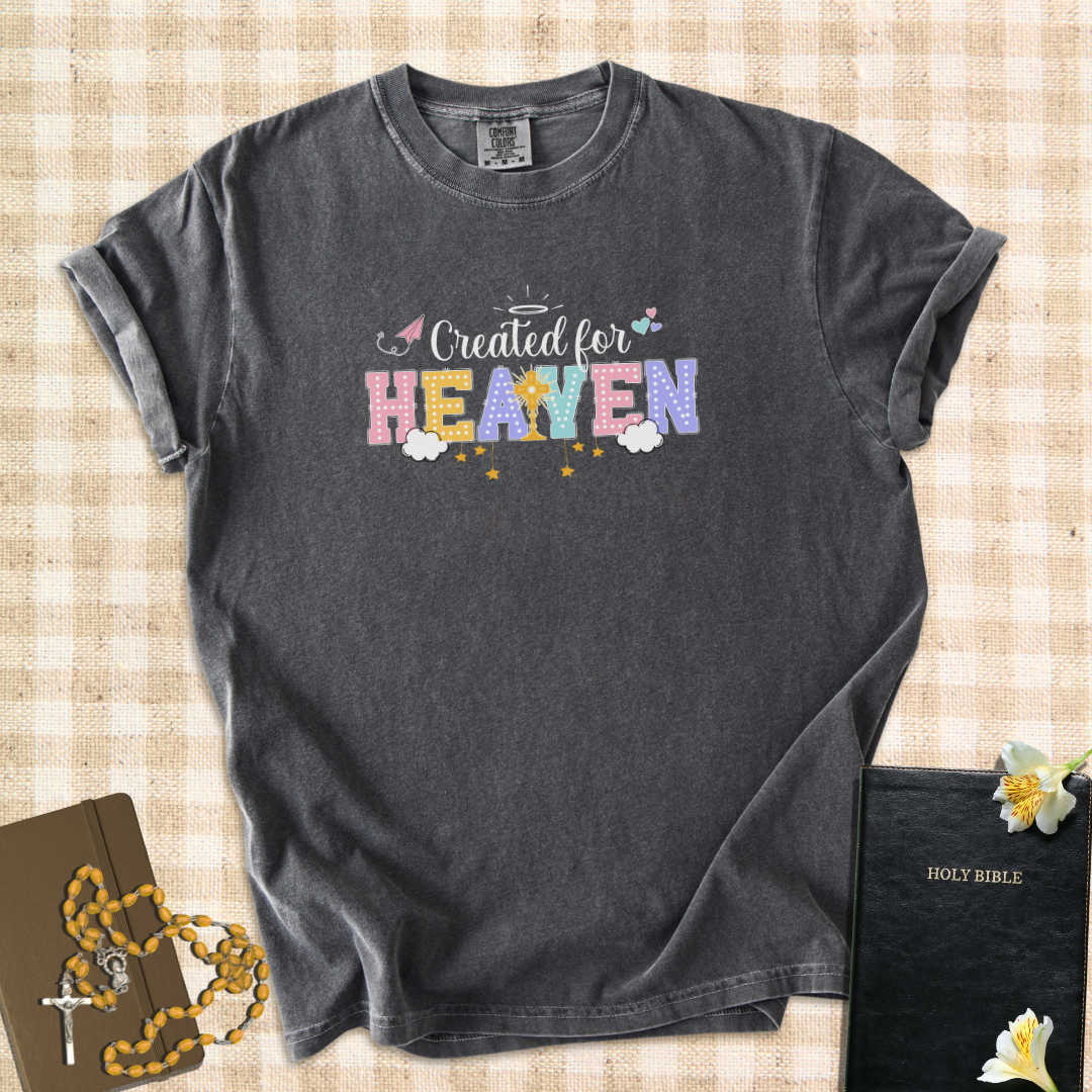 Created for Heaven- Catholic Teacher T-Shirt