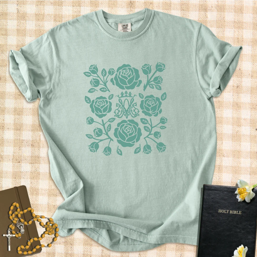 Ave Maria Monogram – Catholic Marian T-Shirt