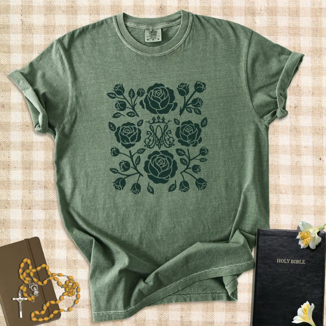 Ave Maria Monogram – Catholic Marian T-Shirt