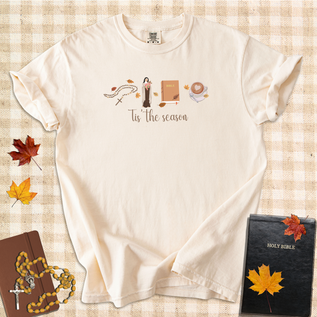 Tis the Season for Saints & Scripture – Catholic Fall T-Shirt